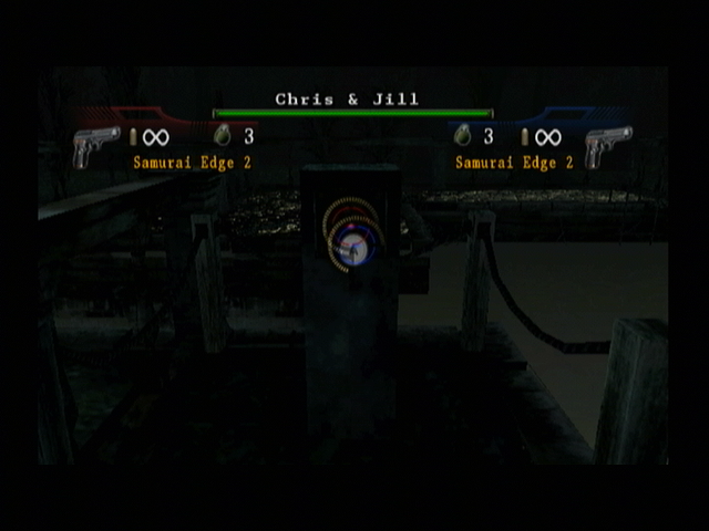 Resident Evil: The Umbrella Chronicles (Wii) screenshot: A activates the device.