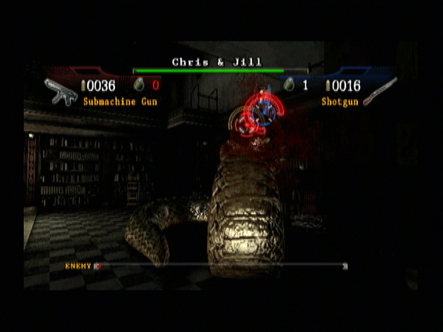 Resident Evil: The Umbrella Chronicles (Wii) screenshot: Sweet tooth? How about lead tooth?