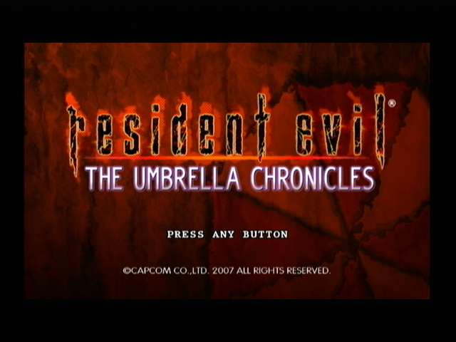 Resident Evil: The Umbrella Chronicles (Wii) screenshot: Title screen