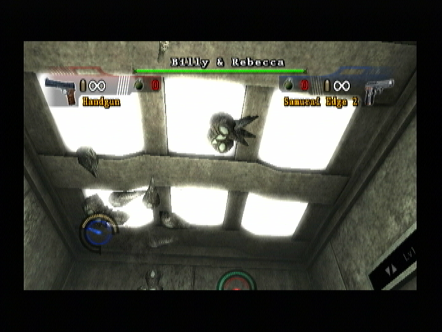 Resident Evil: The Umbrella Chronicles (Wii) screenshot: Leeches ooze in from light fixtures...