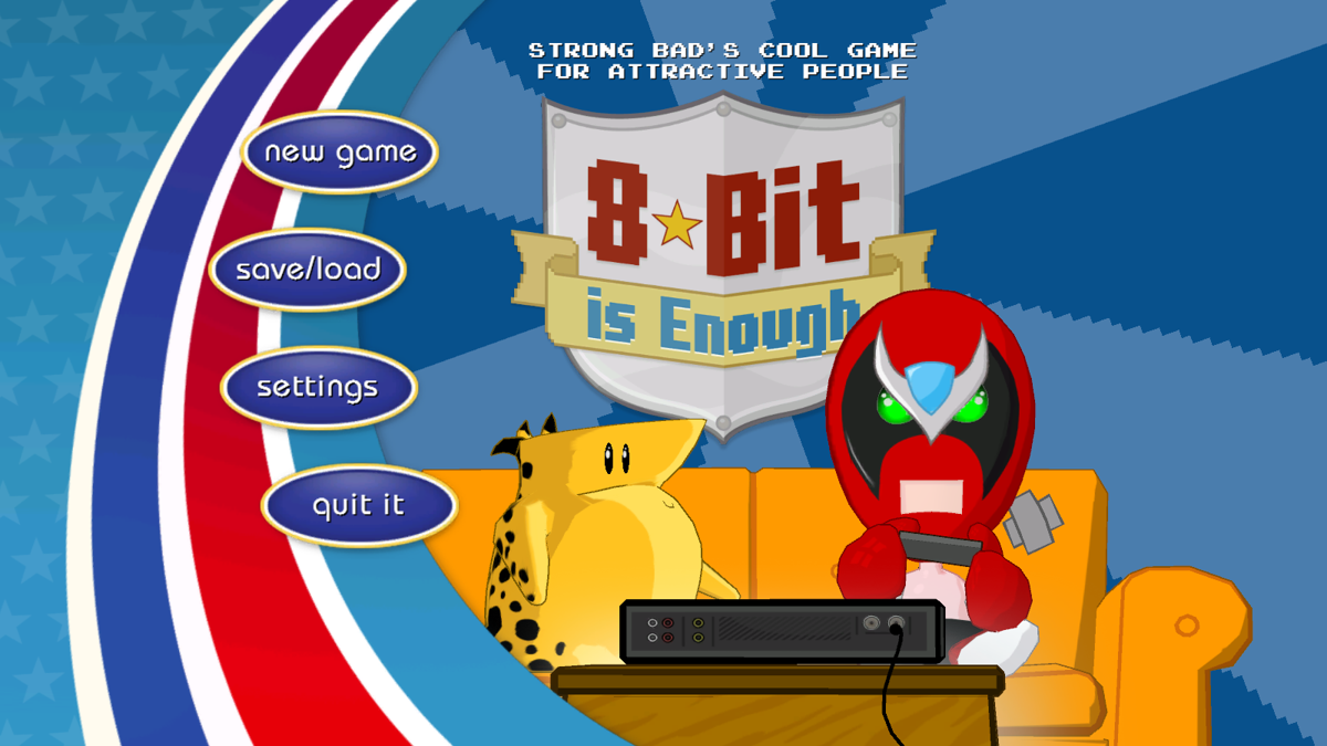 Strong Bad's Cool Game for Attractive People: Episode 5 - 8-Bit Is Enough (Windows) screenshot: Main Menu Screen