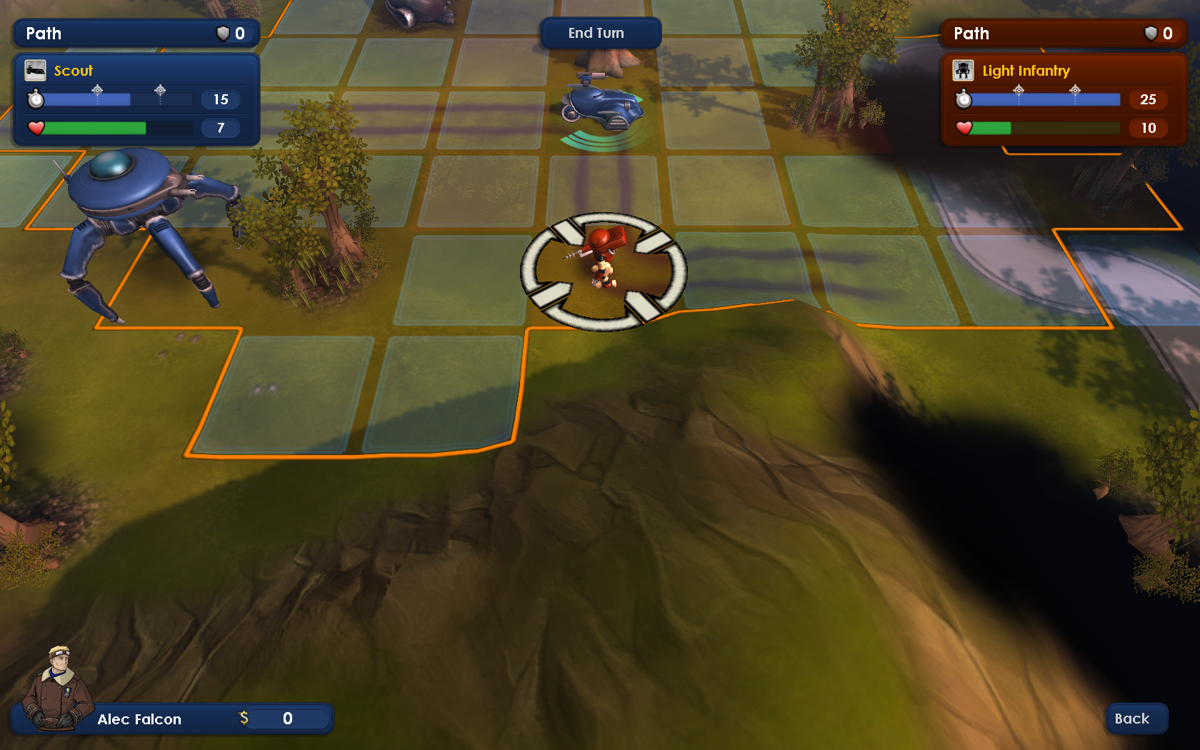 Commanders: Attack of the Genos (Windows) screenshot: Targeting an enemy.