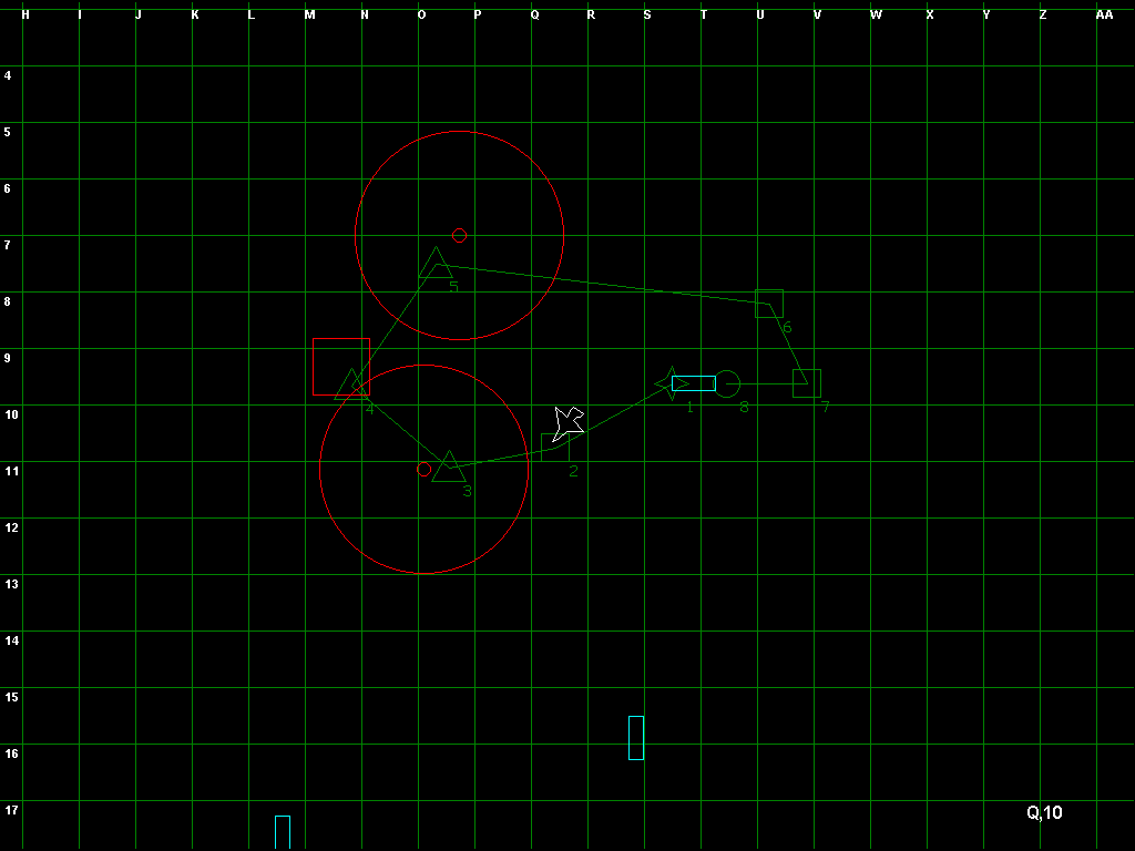 F-16 Multirole Fighter (Windows) screenshot: Taking a look at the navigation map.