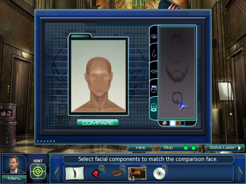 CSI: NY - The Game (Windows) screenshot: Face matching program
