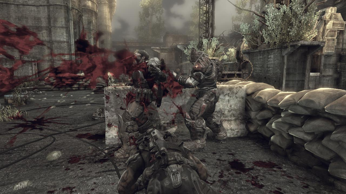 Gears of War 2 (Xbox 360) screenshot: Looks like the Locust Horde is going to win another match.