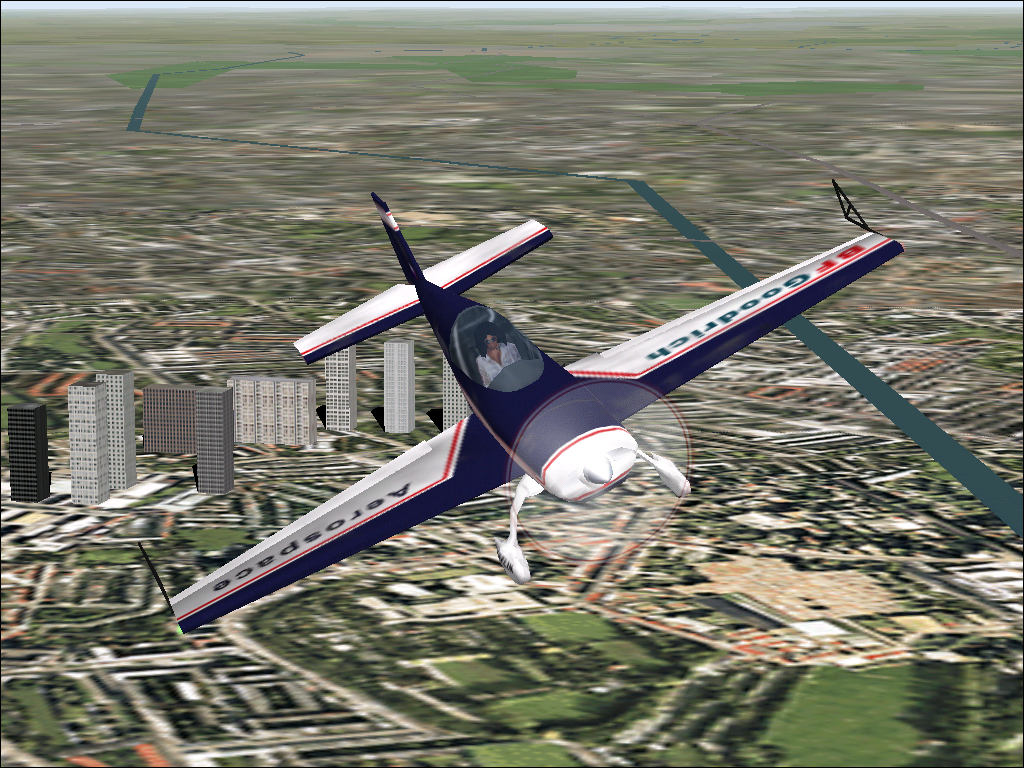 Microsoft Flight Simulator 2000 (Windows) screenshot: Outside the Extra 300S