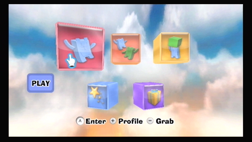 Boom Blox (Wii) screenshot: The main menu
