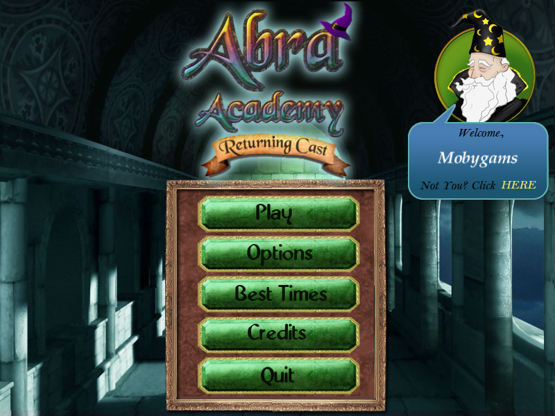 Abra Academy: Returning Cast (Windows) screenshot: Main menu