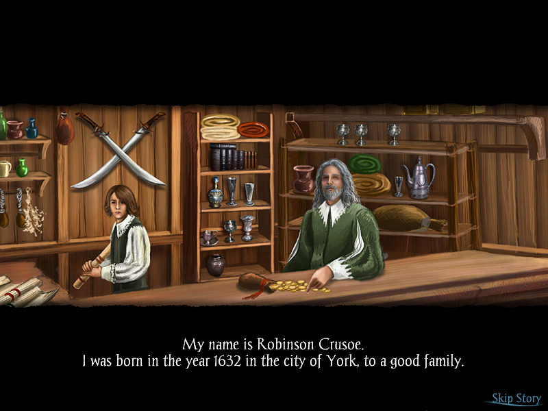 Adventures of Robinson Crusoe (Windows) screenshot: Start