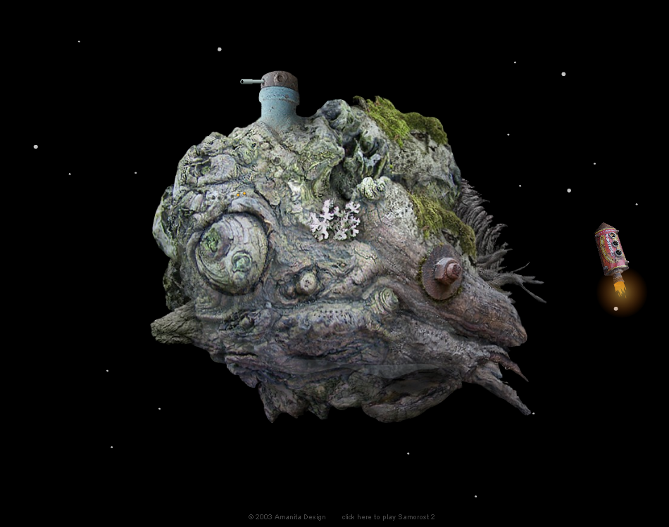 Samorost (Browser) screenshot: Intro: off we go to set things straight