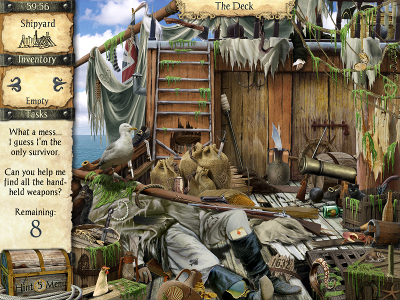 Adventures of Robinson Crusoe (Windows) screenshot: Deck