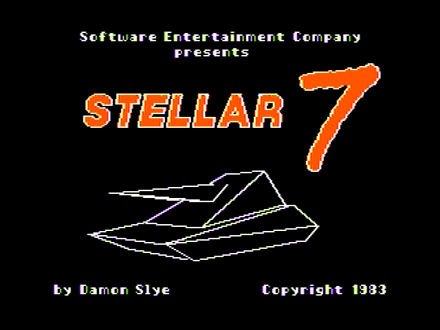 Stellar 7 (Apple II) screenshot: Title screen