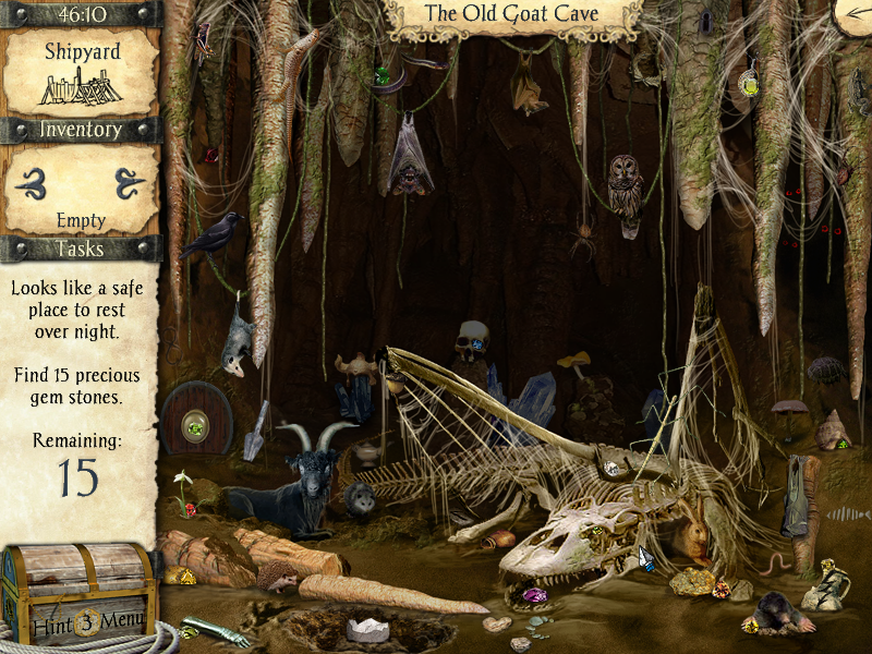 Adventures of Robinson Crusoe (Windows) screenshot: Old goat cave