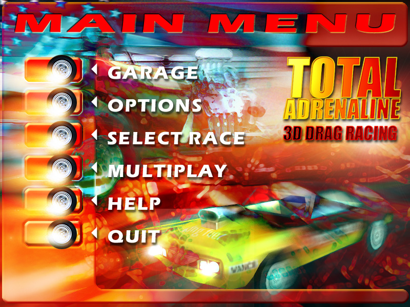 Total Adrenaline 3D Drag Racing (Windows) screenshot: Title screen