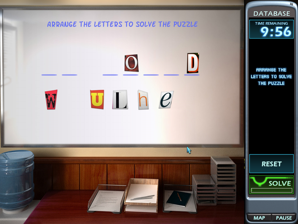 Masters of Mystery: Crime of Fashion (Windows) screenshot: Letter puzzle