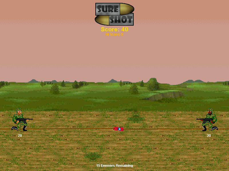 Sure Shot (Windows) screenshot: The start of a level, no enemies yet.