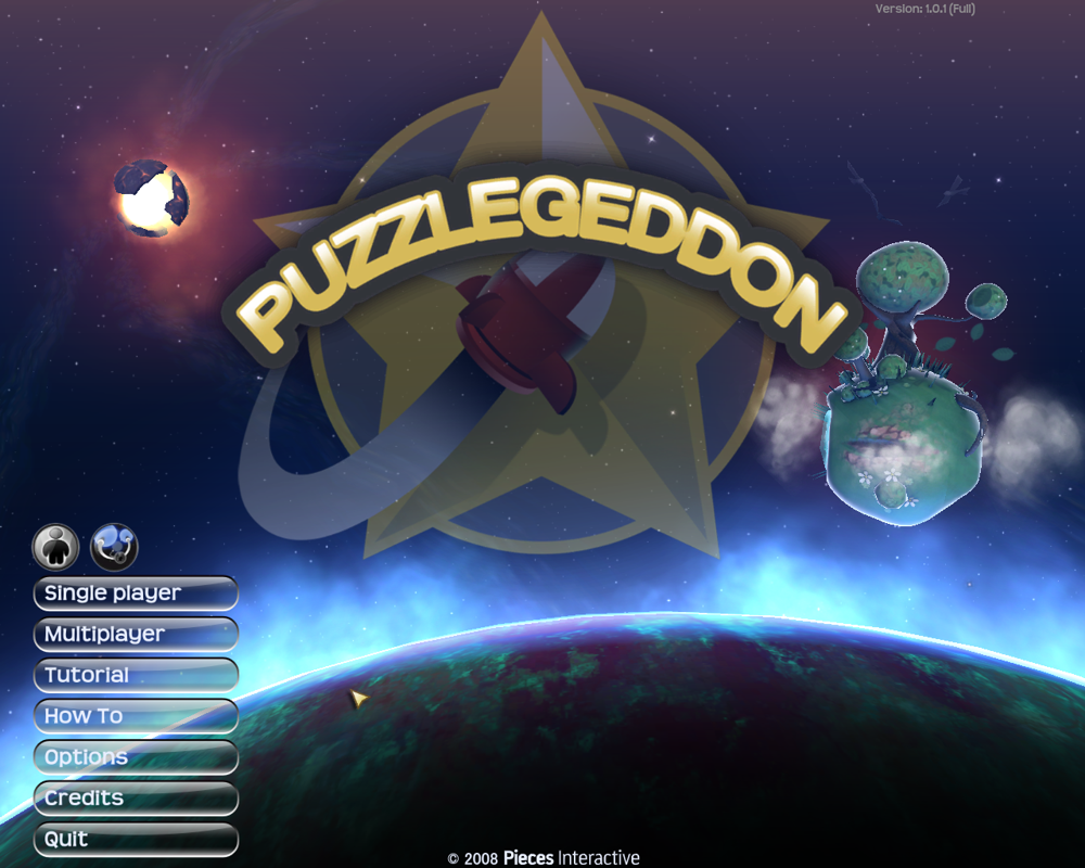 Puzzlegeddon (Windows) screenshot: Main menu