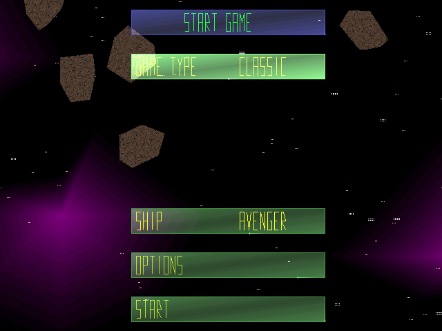 DriftZone (Windows) screenshot: Start game menu