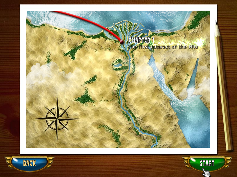 Ashley Jones and the Heart of Egypt (Windows) screenshot: Egypt map