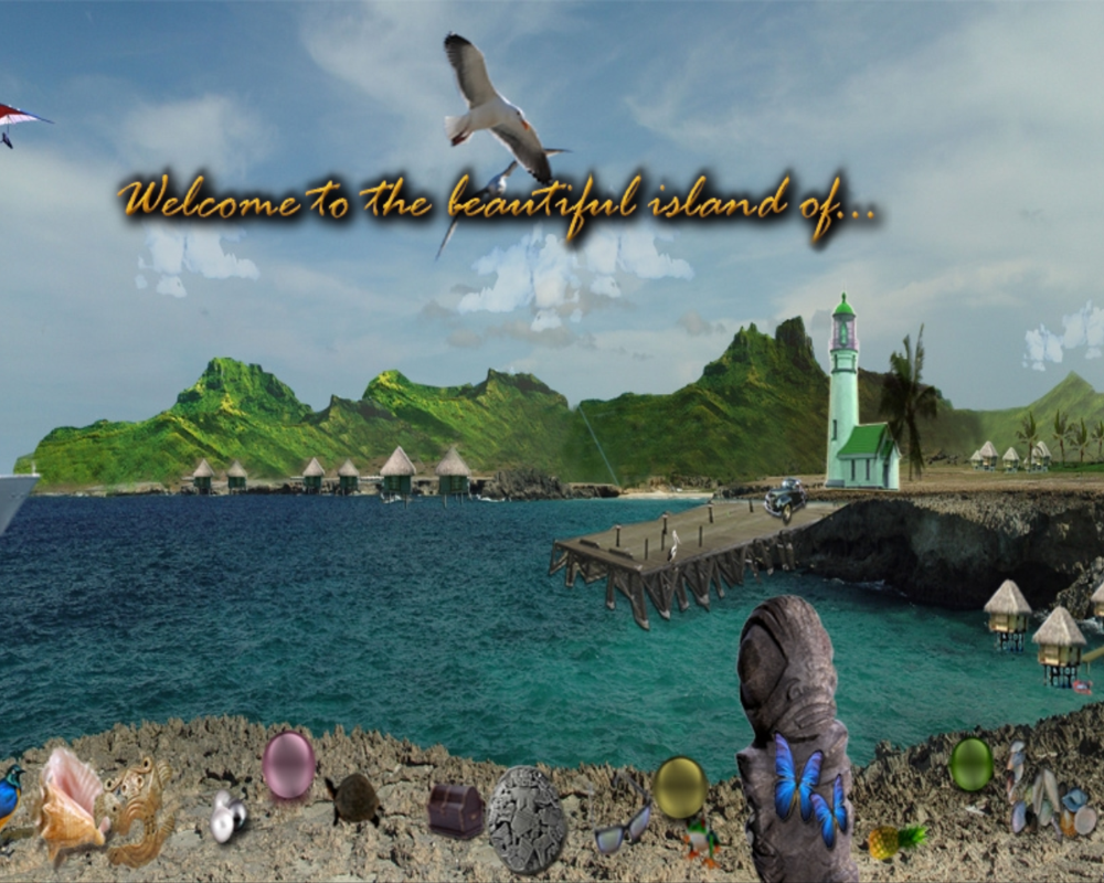 Tahiti Hidden Pearls (Windows) screenshot: Welcome to the beatiful island of...