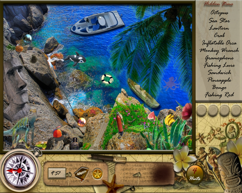 Tahiti Hidden Pearls (Windows) screenshot: Top view