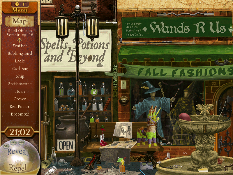 The Magician's Handbook: Cursed Valley (Windows) screenshot: Town center