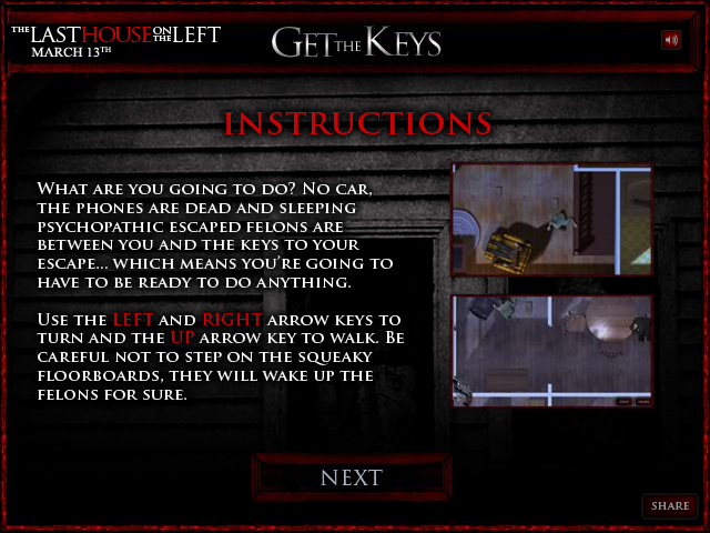 Get the Keys: The Game (Browser) screenshot: Instructions (1st part)