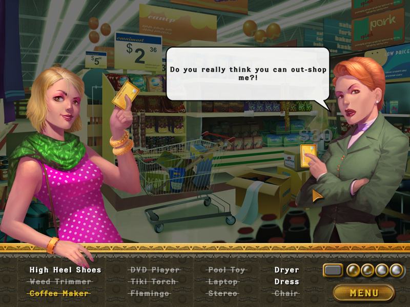 Annie's Millions (Windows) screenshot: Do you really think you can out-shop me?!