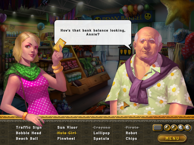 Annie's Millions (Windows) screenshot: How's that bank balance looking, Annie?