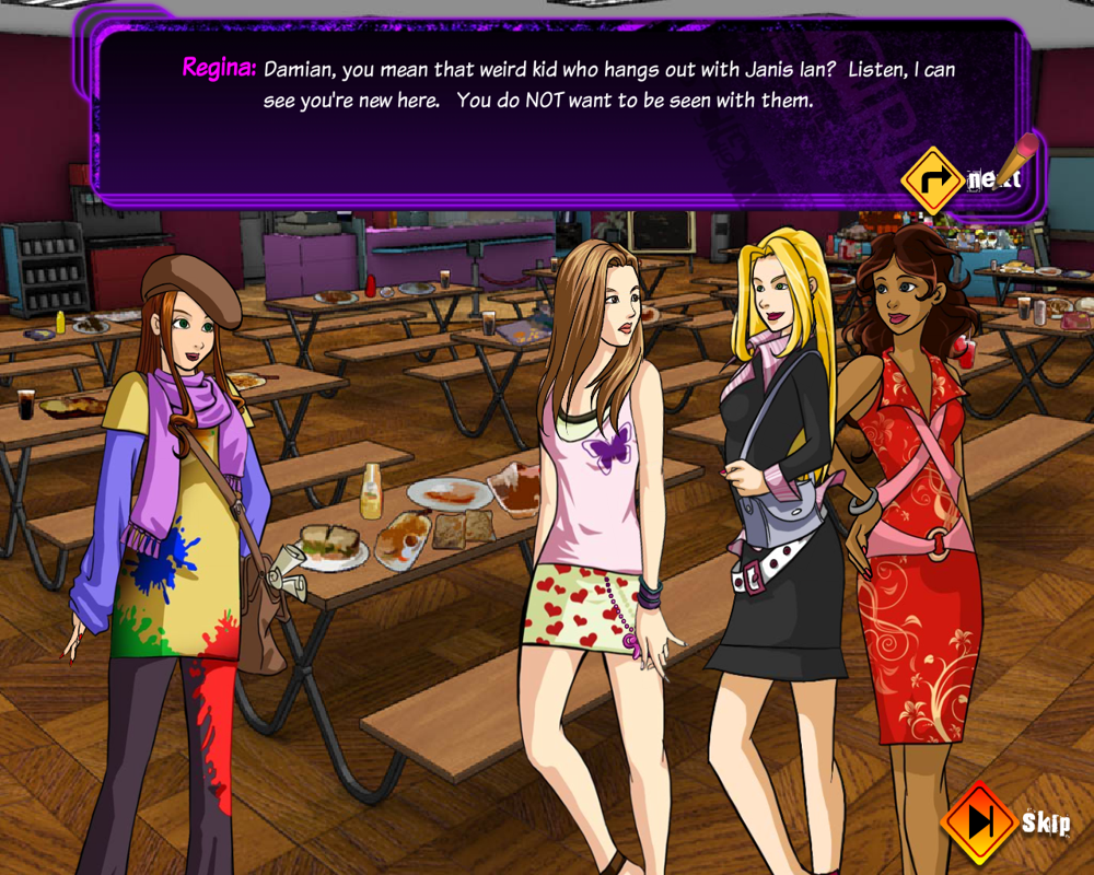 Mean Girls: High School Showdown (Windows) screenshot: Meeting the girls.