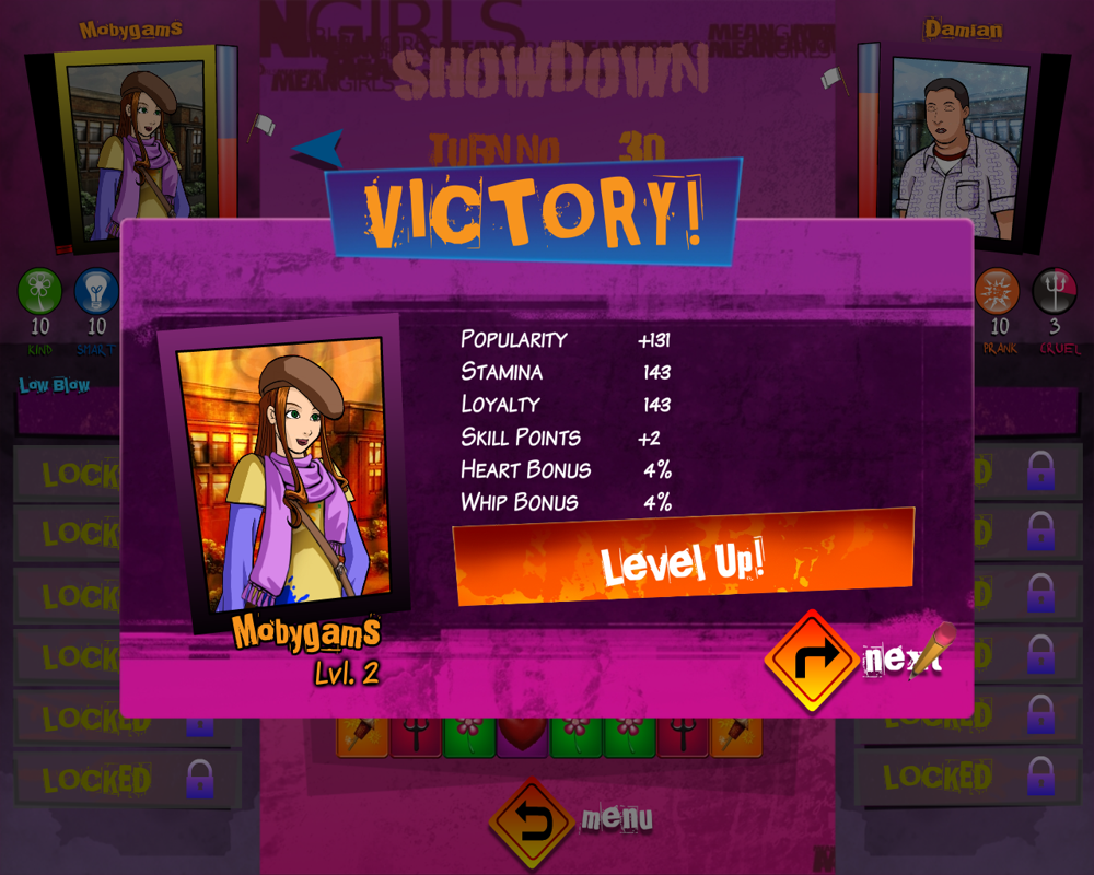 Mean Girls: High School Showdown (Windows) screenshot: Victory!
