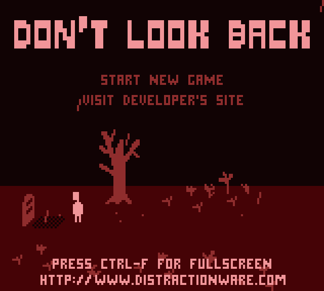 Don't Look Back (Windows) screenshot: Title screen