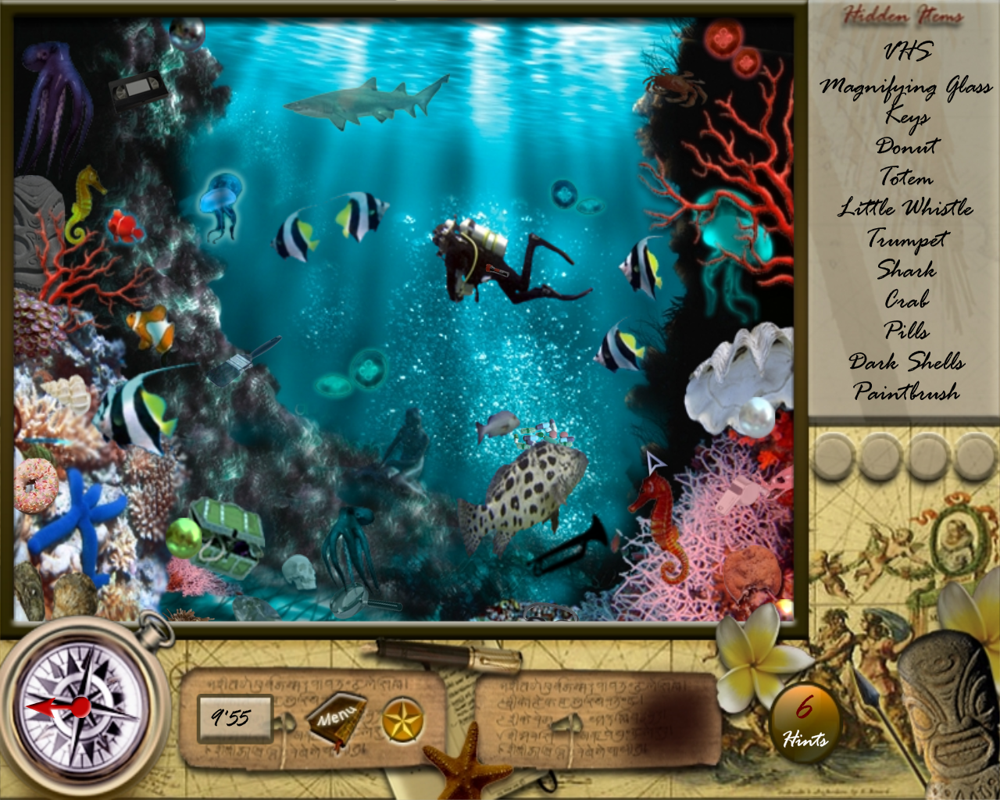Tahiti Hidden Pearls (Windows) screenshot: Undersea