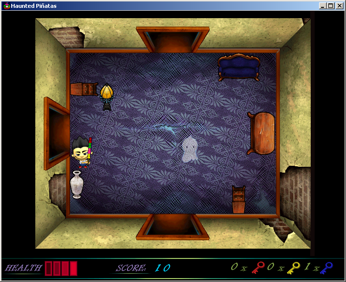 De Grote Griezelbox (Windows) screenshot: Avoid the ghost. (<i>Haunted Piñatas</i>)