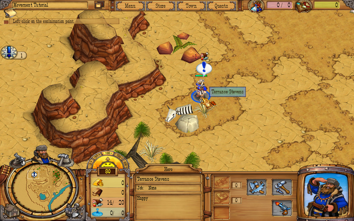 Westward II: Heroes of the Frontier (Windows) screenshot: Desert area