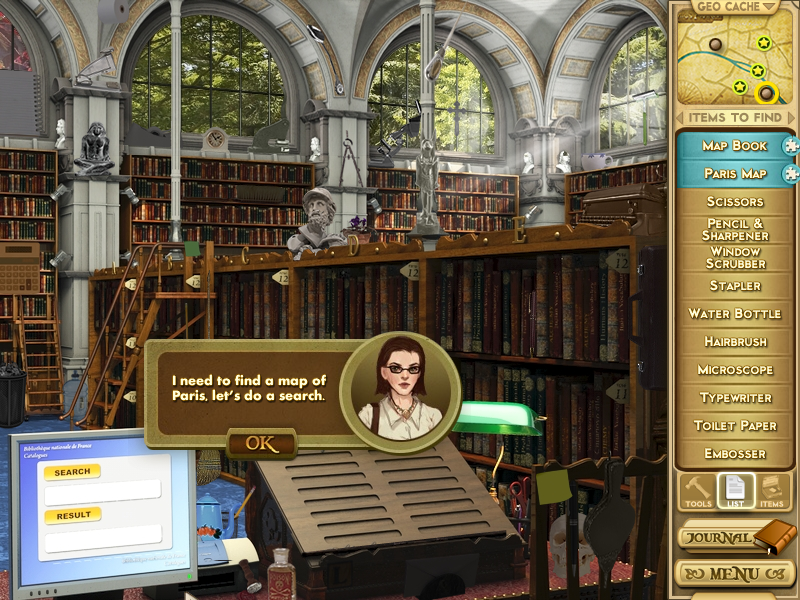 Adventure Chronicles: The Search for Lost Treasure (Windows) screenshot: National library