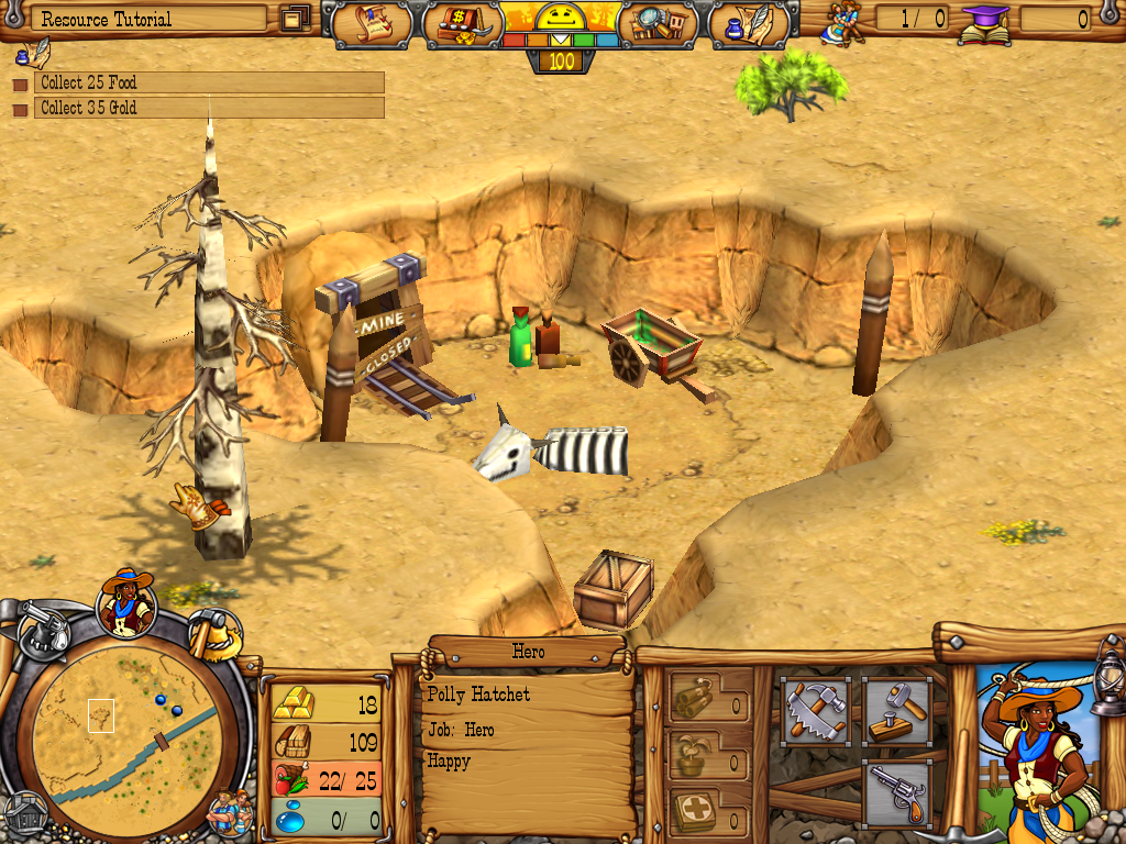 Westward III: Gold Rush (Windows) screenshot: Abandoned mine