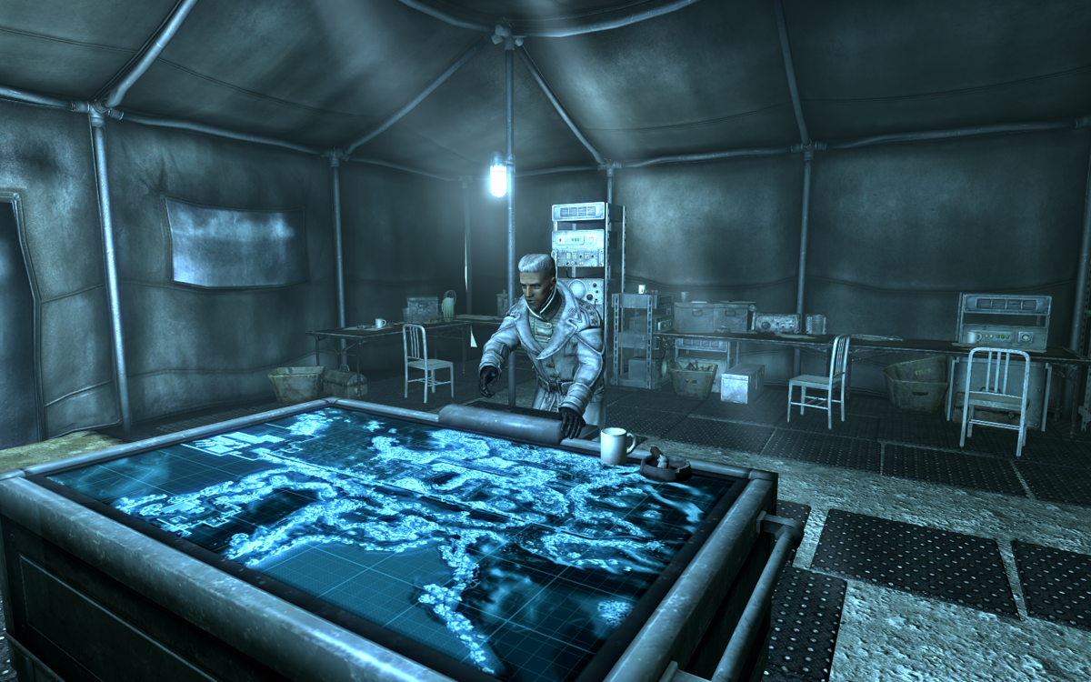 Fallout 3: Operation: Anchorage (Windows) screenshot: I'm receiving my orders for the next mission from General Chase.