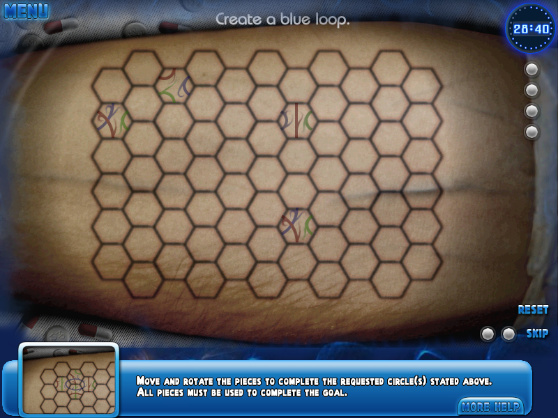 Hidden Secrets: The Nightmare (Windows) screenshot: Surgical markings mini-game