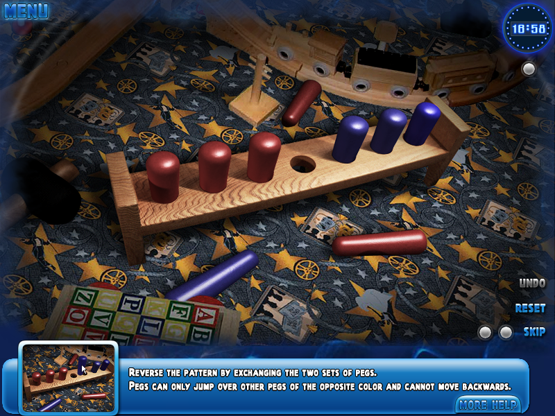 Hidden Secrets: The Nightmare (Windows) screenshot: Pegs puzzle