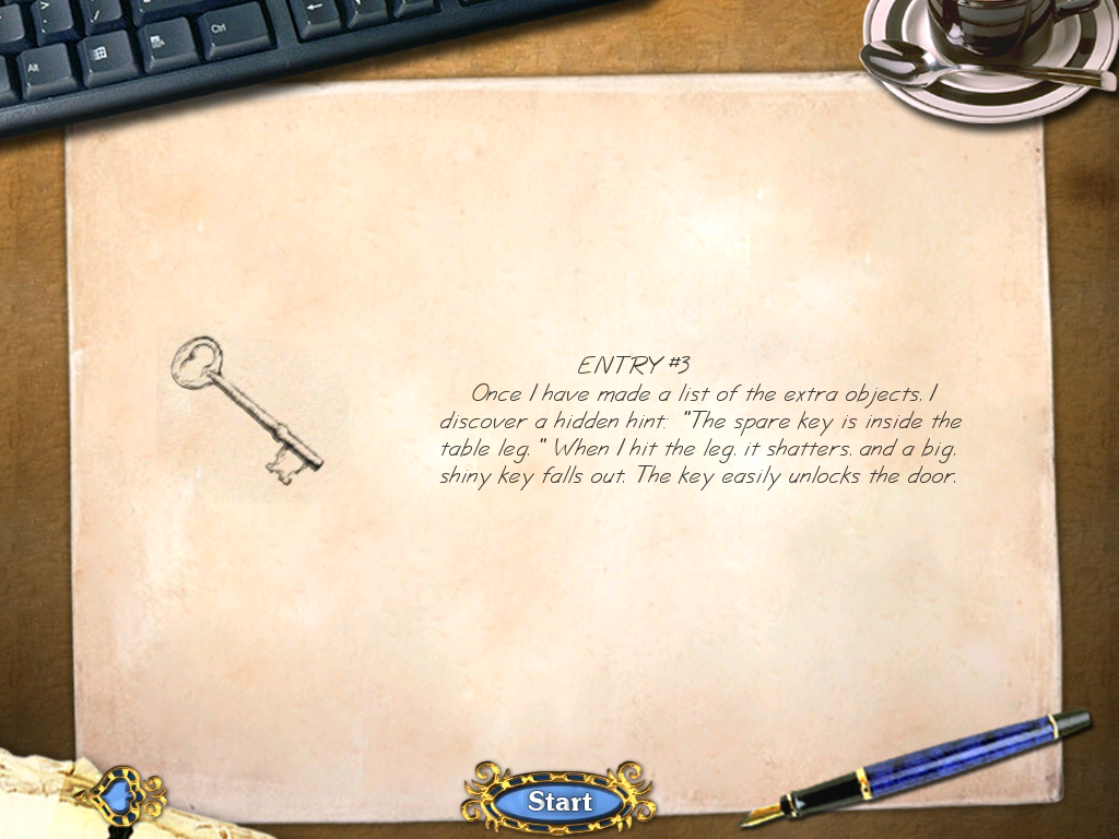 Secrets of Great Art (Windows) screenshot: Hidden key