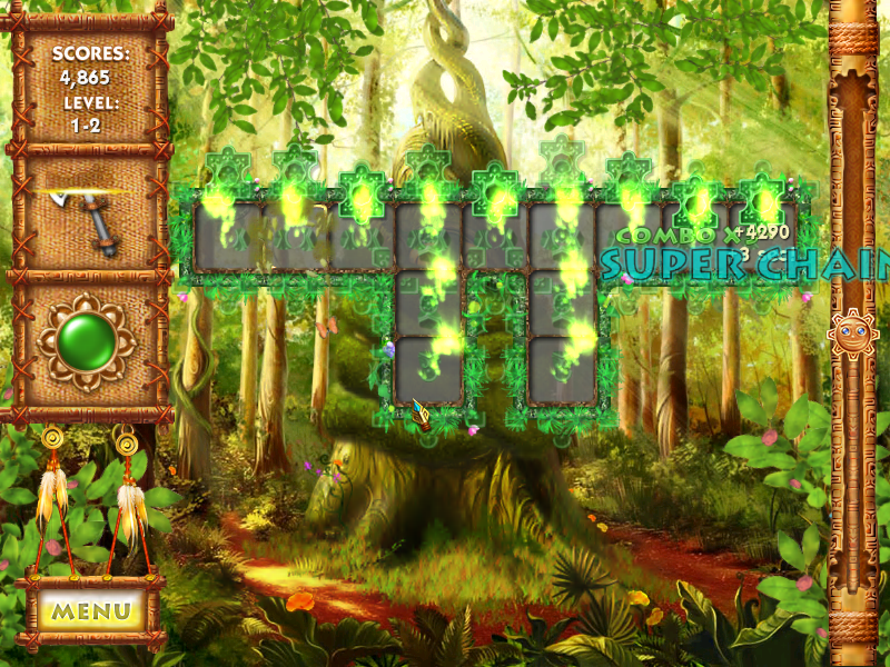 Totem Quest (Windows) screenshot: Super chain