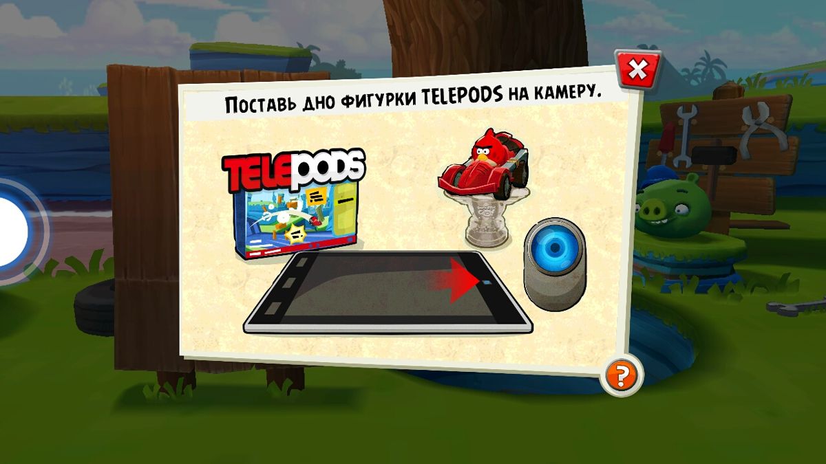 Angry Birds: Go! (Android) screenshot: You can use your TELEPOD figures here