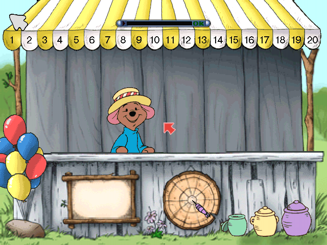Disney's Winnie the Pooh: Kindergarten (PlayStation) screenshot: Roo's Number Balloons
