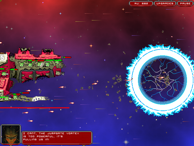 Orbital Decay (Browser) screenshot: Didn't see that coming.