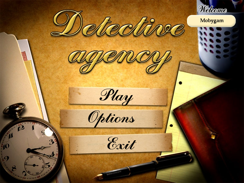 Detective Agency (Windows) screenshot: Main menu