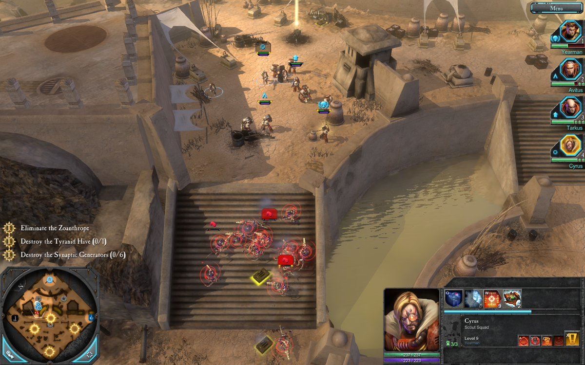 Warhammer 40,000: Dawn of War II (Windows) screenshot: A group of Tyranids stunned by a blind grenade