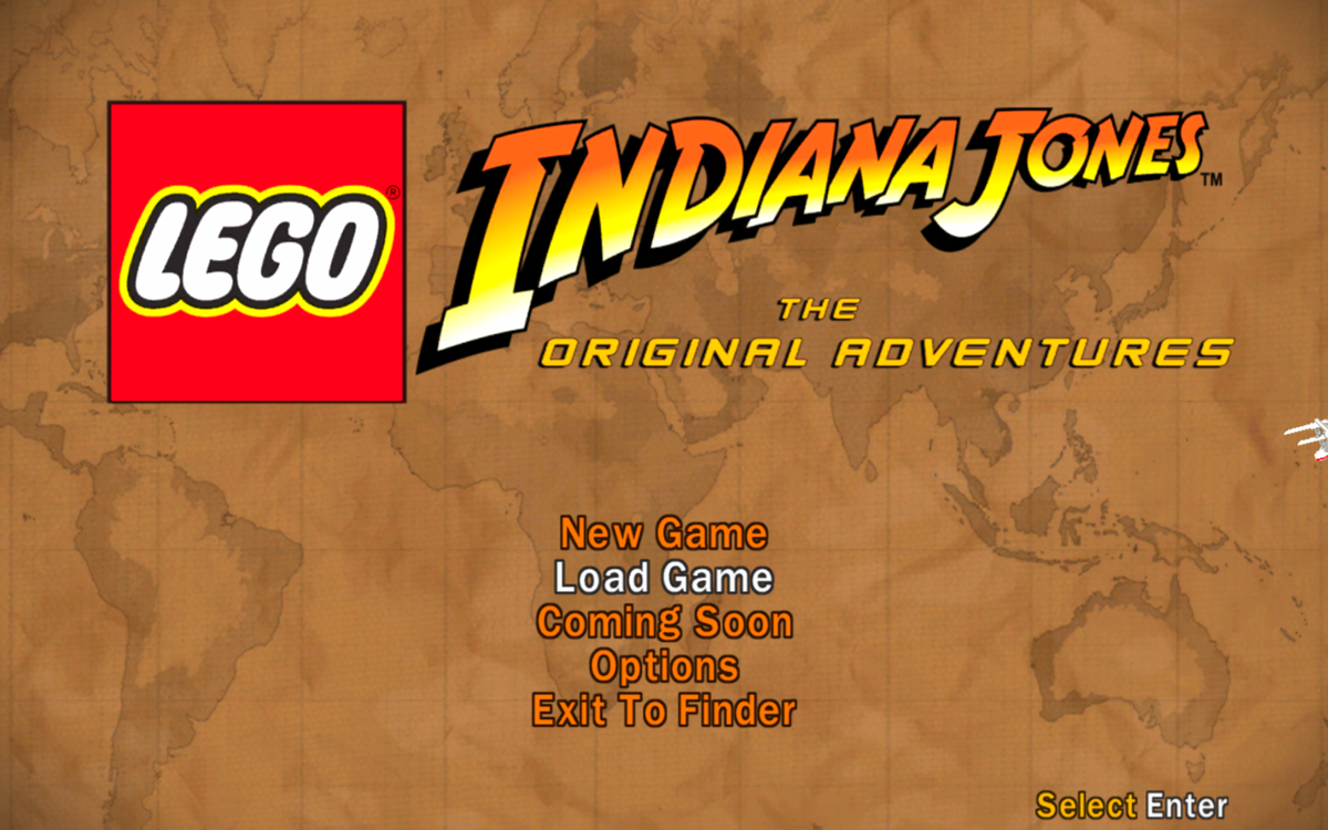 LEGO Indiana Jones: The Original Adventures (Macintosh) screenshot: Main menu