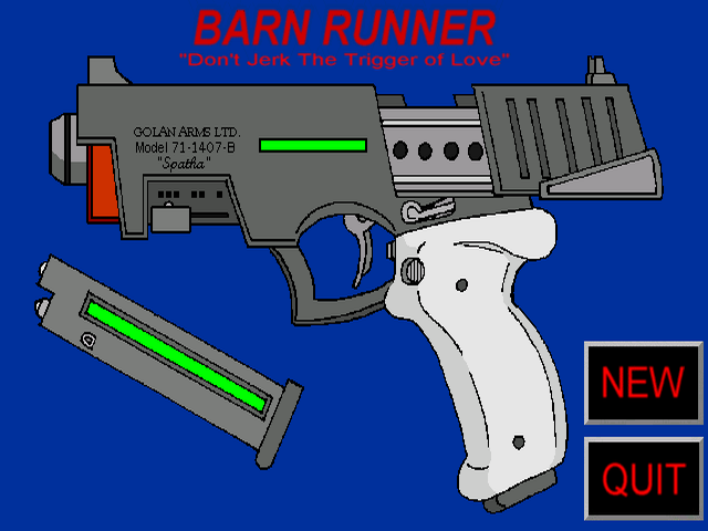 Barn Runner 3: Don't Jerk The Trigger of Love (Windows) screenshot: Menu