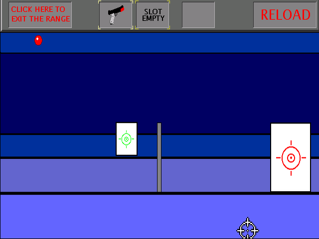 Barn Runner 3: Don't Jerk The Trigger of Love (Windows) screenshot: The green target is a civilian, don't shoot it!